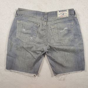 True Religion Shorts Womens Size M Cut Off Halle Leggings Distressed Stretch